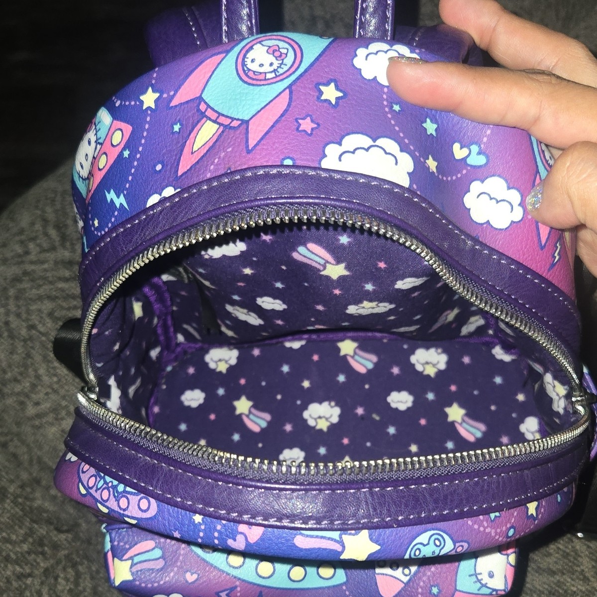 Loungefly Hello Kitty Mini Backpack Rocket Outer Space Spaceship Cosmic Bag Hello Kitty x Loungefly 50th Anniversary Classic Mini Backpack main image 4