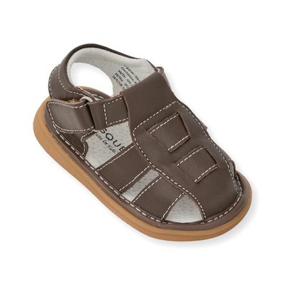Wee Squeak Fisherman Brown Squeaky Sandal for Toddler Boys Size 3-12