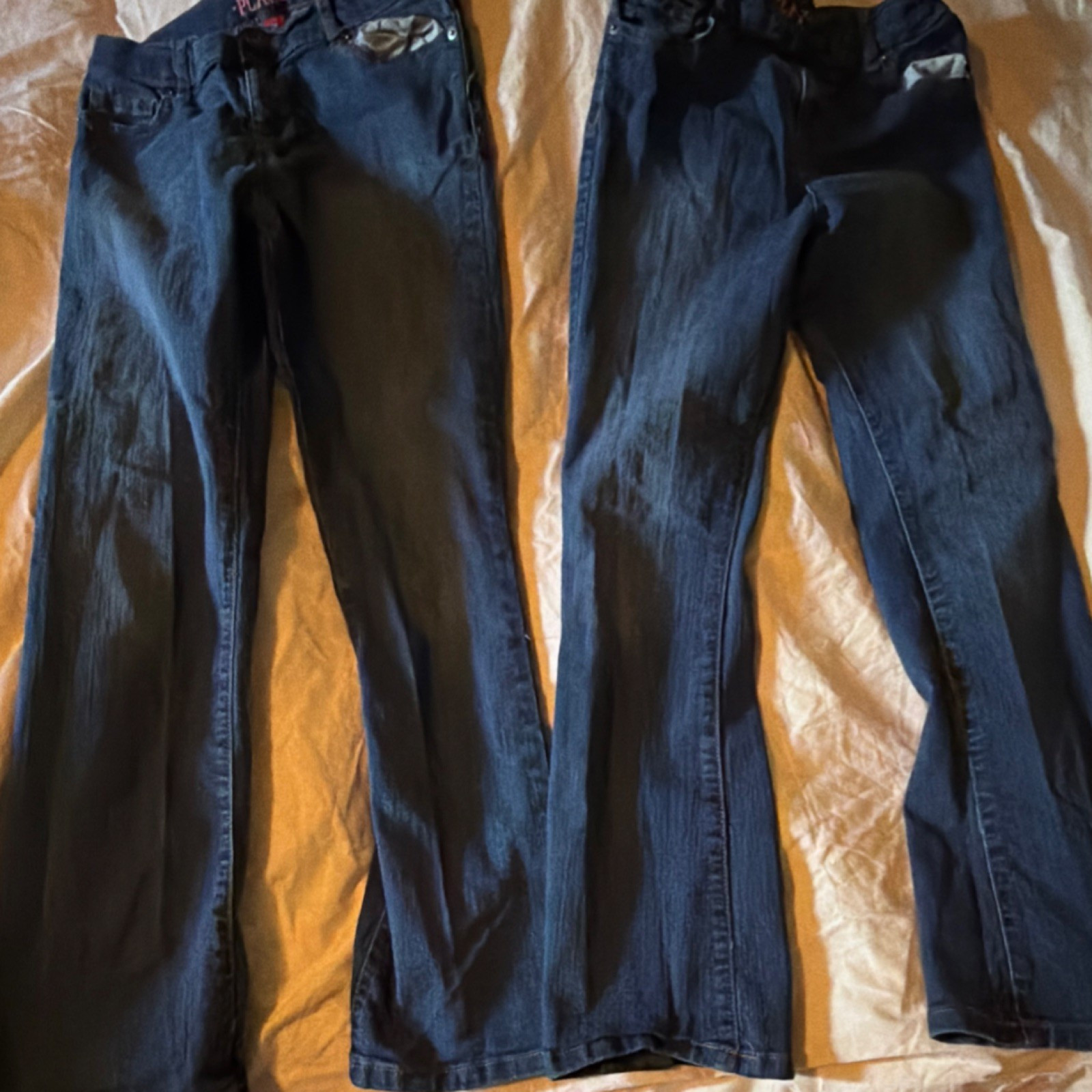 The Children's Place Girls Bootcut Jeans Blue Denim Size 14 Lot of 2