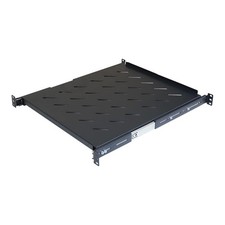 Aeons 1U 19" Sliding Rack Server Shelf Vented 20" Adjustable Depth IT Cabinet