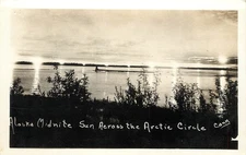 RPPC Postcard Time Lapse Alaska Midnight Sun Across The Arctic Cann Photo