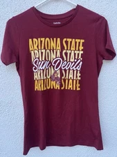 Captivating Arizona St. Sun Devils Woman’s Small T-Shirt NWOT