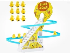 Small Ducks Climbing Toy Electric Stair Climbing Track Slide With Music P3