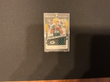 Jordan love Memorabilia card 2020 panini rookie . rookie card picture