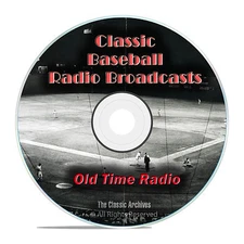 Baseball Old Time Radio Broadcasts, 693 Classic Sports Broadcast OTR DVD MP3 F99