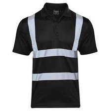 Image of Hi Vis Viz Polo T Shirt High Visibility Safety Security Work Top