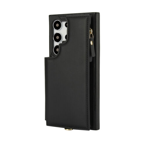 Leather Card Wallet Flip Case For Samsung S24 Ultra S23 S22 S21 Crossbody Strap - Picture 12 of 66