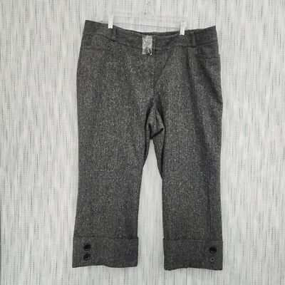 NWT Caslon Women's 20W Wool Silk Blend Tweed Crop Pants