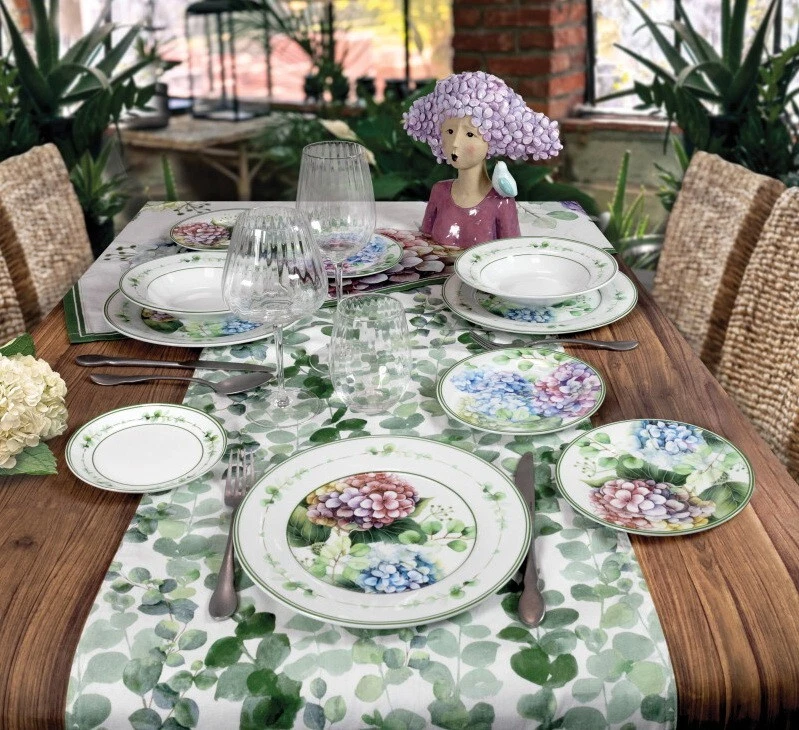 BTaT - Set di 8 piatti floreali in porcellana, 20 cm, colori pastello assortiti con bordo dorato, piatti da dessert floreali, stoviglie primaverili, lavabili in lavastoviglie e freezer, regalo per la