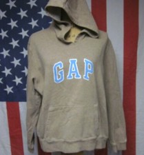 GAP classic fashion hooded sweatshirt XL gray hoodie applique lettering