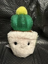 FAO Schwarz Sparklers Yellow Ball Green Cactus Plush 7" Stuffed Toy Soft Glitter
