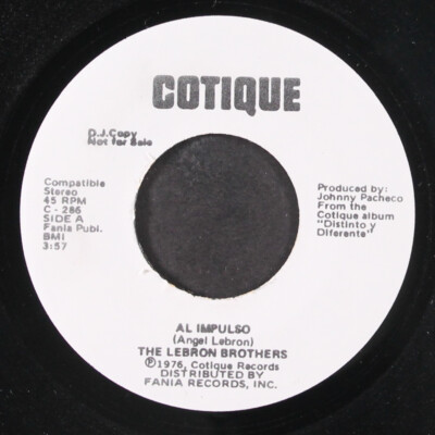 LEBRON BROTHERS: al impulso / vamos a romper COTIQUE 7'' Single 45 RPM