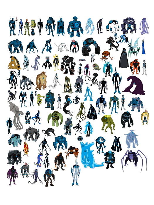 V3348 Ben 10 All Aliens Characters Cartoon TV Series Art Decor WALL POSTER  PRINT