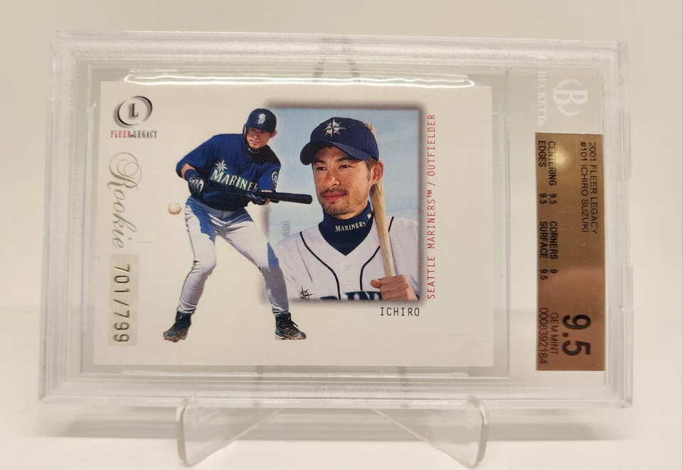 2001 FLEER LEGACY ICHIRO SUZUKI RC #101! BGS 9.5 GEM MINT W/SUBGRADES! MARINERS - Image 2 of 3