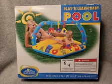 The Wet Set Swimming Pool "Play n Learn" Baby Pool  Intex 36"×36"×26 Sun Fun  B3