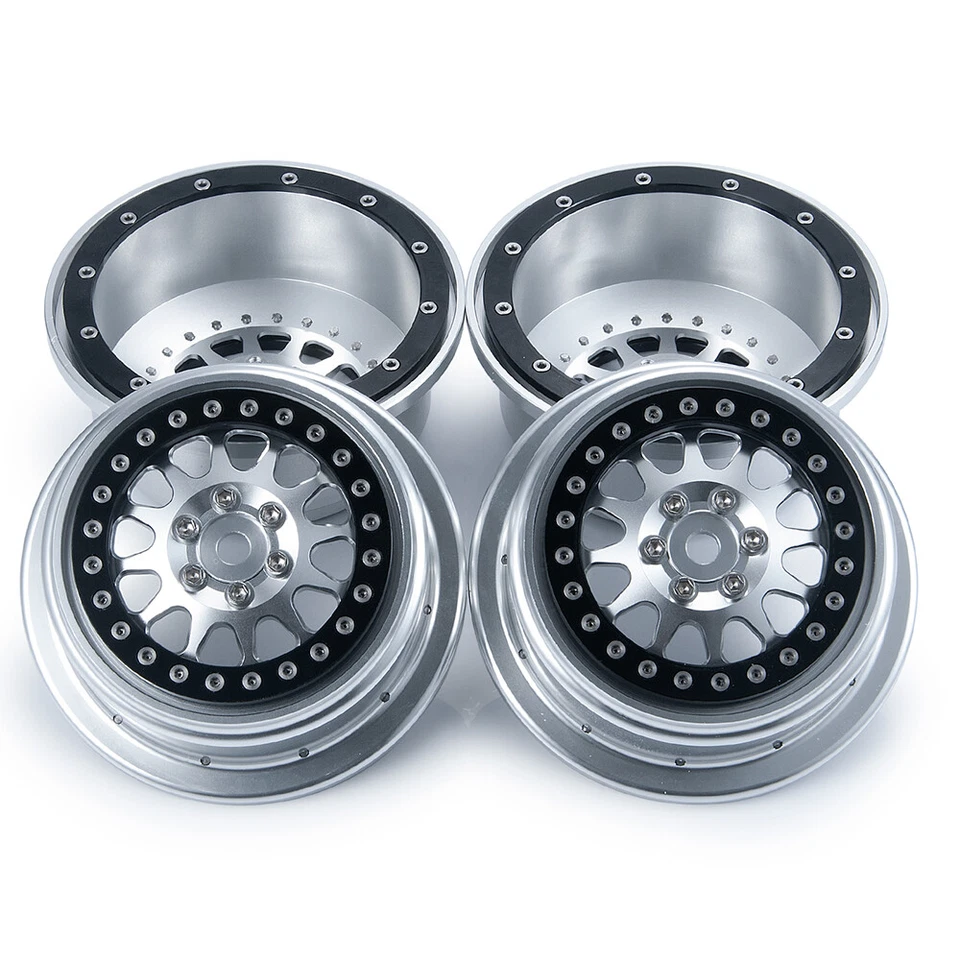 Llantas Beadlock FLYXM 4 piezas para coche de radiocontrol Losi Baja Rey 1/10 #10134-00 mejoras Foto 2 de 4