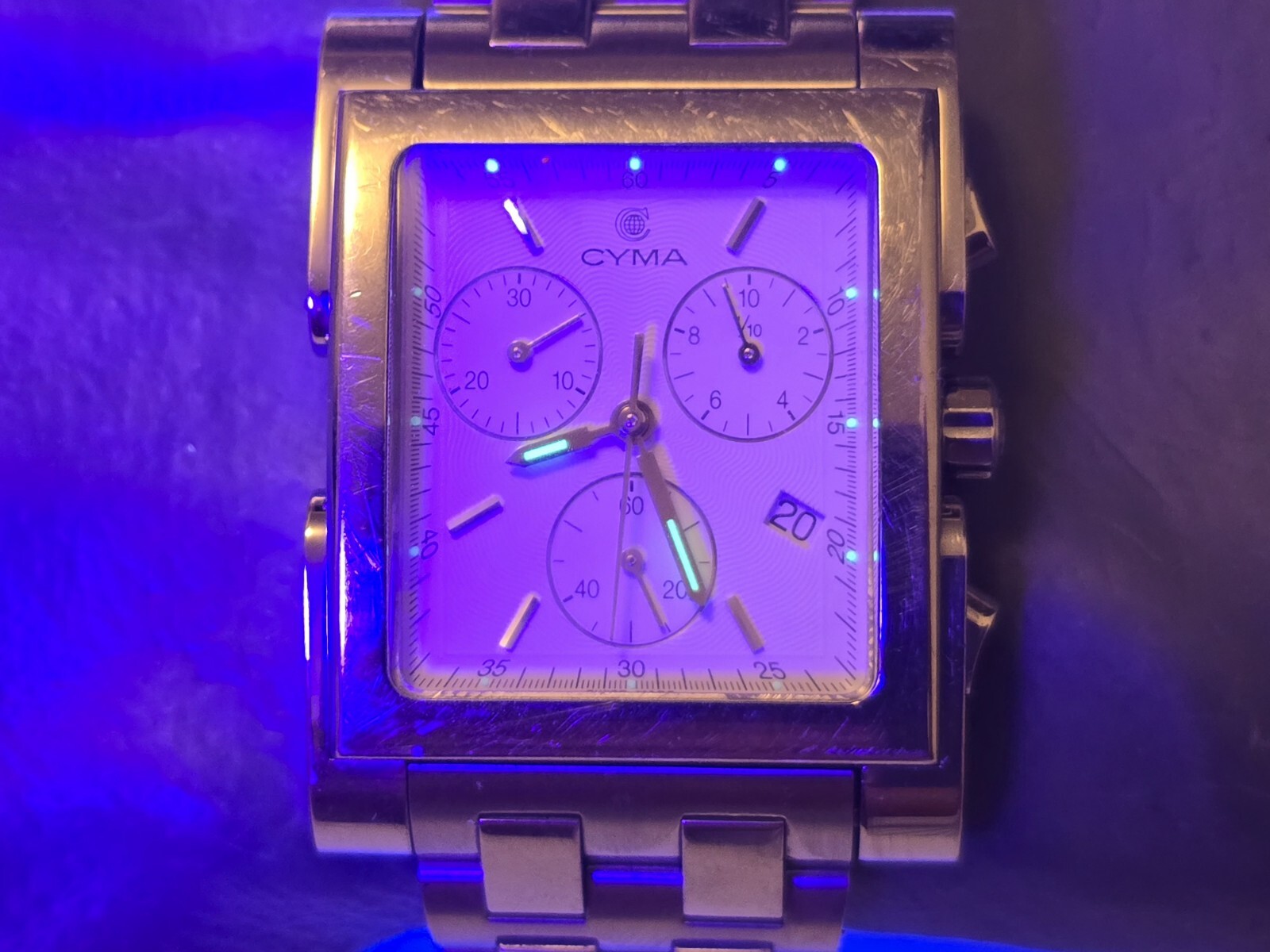 Cyma Grand Imperium Chronograph Rectangular Swiss… - image 3