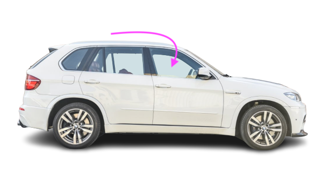 NAGD Rear Vent Window Glass – 2007-2013 BMW X5 Passenger Side Right – Privacy Tinted