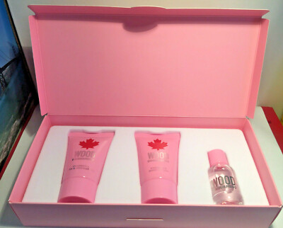 WOOD~Dsquared2 Travel size 3 Pieces Gift Set Box ~ EDT+ Shower Gel