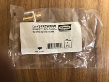 HUBBELL SFRCWFFW Snap Fit, RCA to RCA, White, White Term