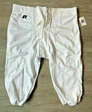 Football Pants YOUTH Russell WHITE 2-slot - fits size 34"-36" waist - YOUTH XL