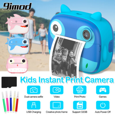 9IMOD Children Digital Camera 2.4'' Selfie Video Photo Instant Print Toy for Kids