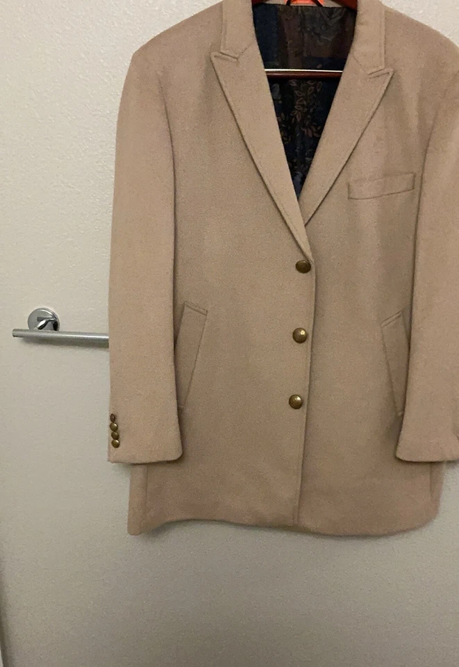 Abrigo Tallia Para Hombre XL Abrigo Velutti Cuello Terciopelo Mezcla Lana Foto 3 de 3