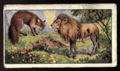 Tabakkarte, Anstie, AESOPS FABELN, 1934, Arsch im Löwenfell, #9