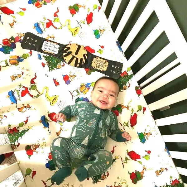 Pottery barn top crib sheets boy