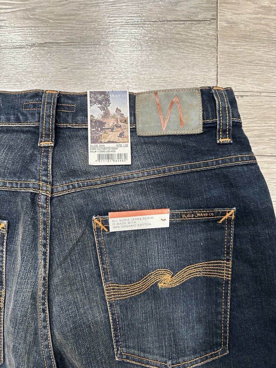 パンツ Nudie Jeans Co w31 Dude Dan 760 Nudie Jeans Men's Dude Dan Straight Jeans - Dark Deep Worn