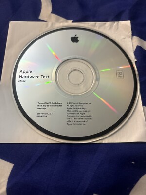 Apple Hardware Test CD Disc for eMac Version 2.0.1