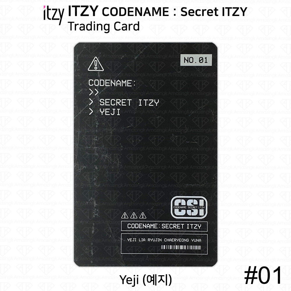 ITZY CSI Code Name Secret ITZY Trading Card Photocard Yeji ITZY CSI Code Name Secret ITZY Trading Card Photocard Yeji