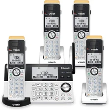 VTech Cordless Phone Answering Machine Bluetooth 4 Handset Super Long Range