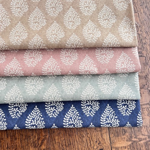 BAGRU Block print Linen blend Fabric, 140cm wide, Price per 1/2m - Picture 2 of 20