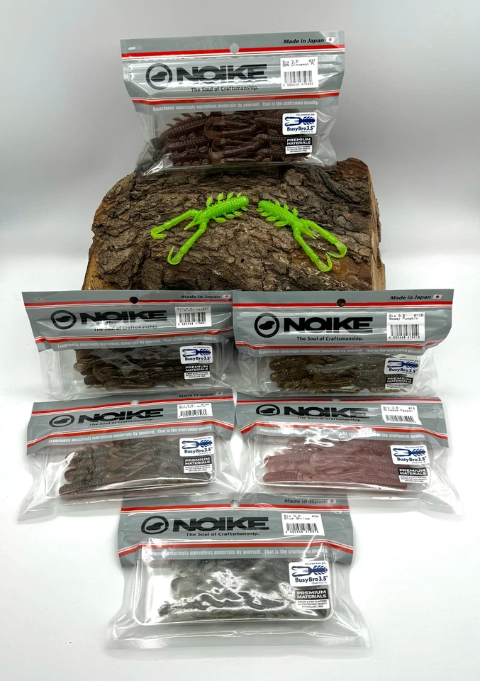 Noike Busy Bro 3.5'' 8,9cm 7g 6 Stück 10 Farben Creature Craw Gummiköder SALE
