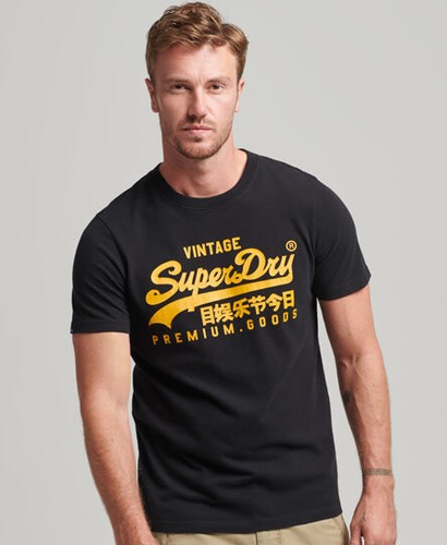Superdry Mens Vintage Logo Heritage T-Shirt Black Size XX-Large