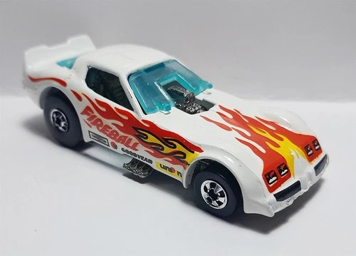 Vintage Hot Wheels Mainline #3955 Firebird Funny Car White / Malaysia Base - VGC