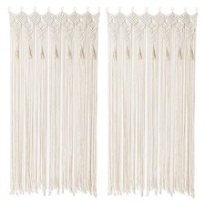 Osunnus Boho Macrame Curtain Handmade String Curtain with Tassel Large Macram...