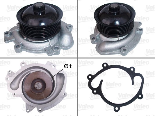 Pompe à eau refroidissement moteur VALEO 506980 pour circuit de liquide thermique auto