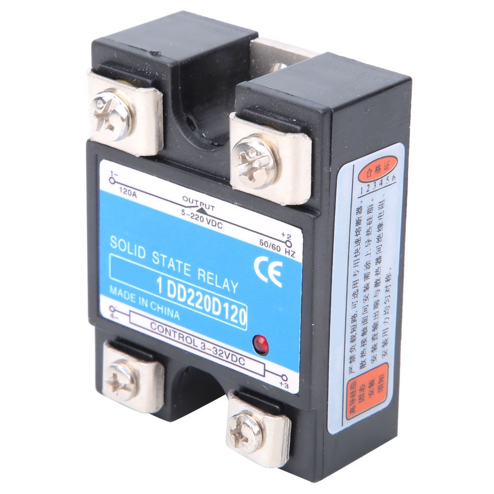 Solid State Relay DC DC SSR Input 3-32VDC Load 5-220VDC Control Relay(120A )
