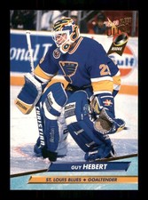  394 Guy Hebert 29 St Louis Blues 1993 Fleer Hockey Sports Trading Card 