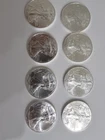 Lot of 8 (2015) American Silver Eagles $1  1oz .999 Fine Silver BU ASE