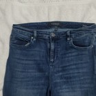 Liverpool Los Angeles Women's Flared Denim Jeans Blue Button Zip Distressed — photo 3