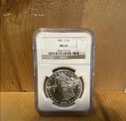1881-S MORGAN SILVER DOLLAR NGC MS 65