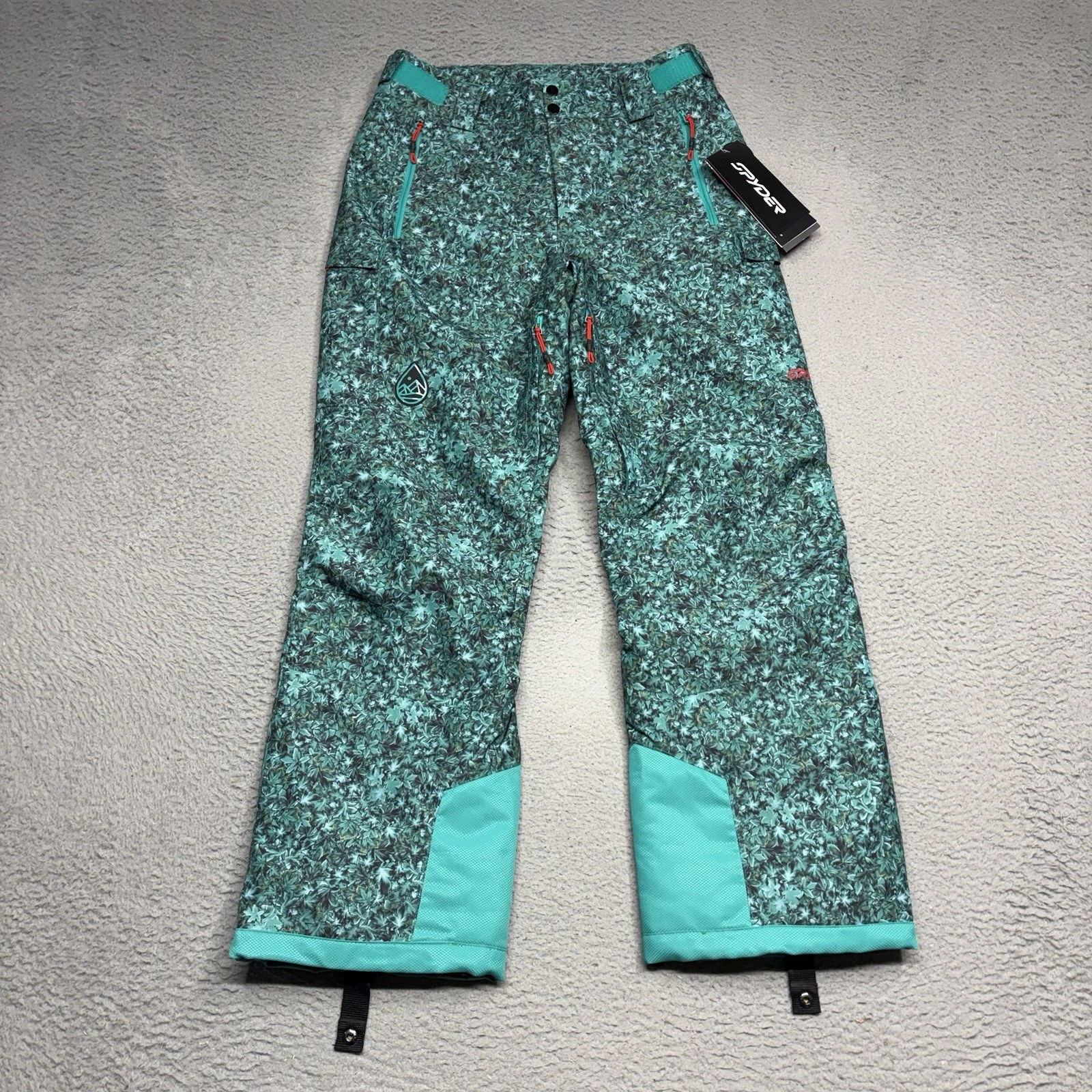 Spyder Seventy Insulated Ski Snowboard Pants Men Small Blue Camo Bobby Brown