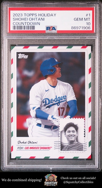 2023 Topps MLB Holiday Countdown #1 Shohei Ohtani PSA 10