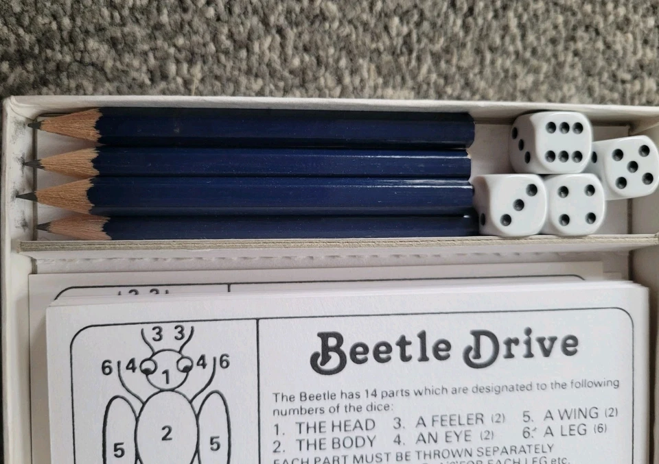 Vintage The Original "Beetle Drive" Game from Gibsons Complete - Image 4 of 4