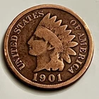 1901 Indian Head Cent Penny Turn of the Century Circulated BN1423