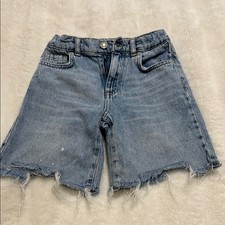 Zara Frayed Hem  Denim Shorts