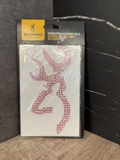 Browning Buckmark Pink Bling Rhinestone Car Decal